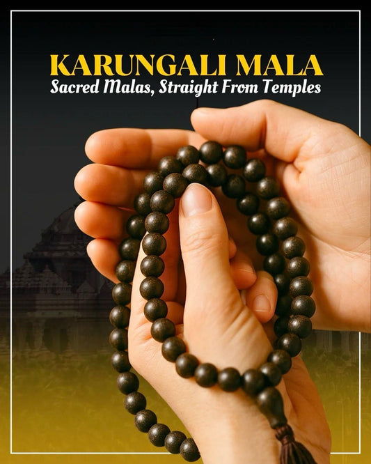 Original Karungali Mala 108 Beads Ebony Wood