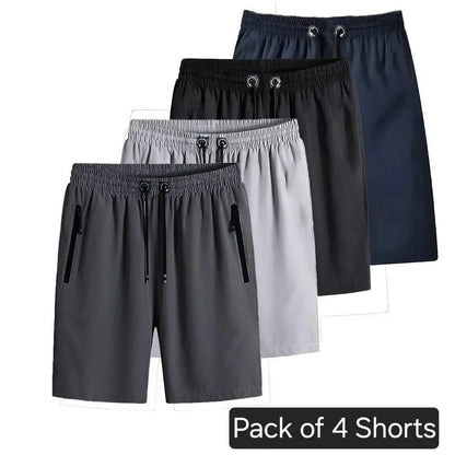 Combo of 4 Men's Stretchable Cotton Shorts
